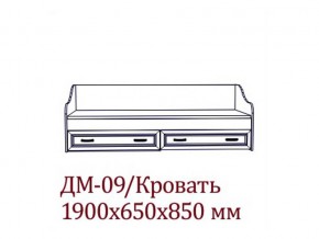 ДМ-09 Кровать (Без матраца 0,8*1,86 ) в Южноуральске - yuzhnouralsk.магазин96.com | фото