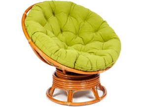 Кресло-качалка Papasan w 23/01 B с подушкой Cognac, флок Олива в Южноуральске - yuzhnouralsk.магазин96.com | фото