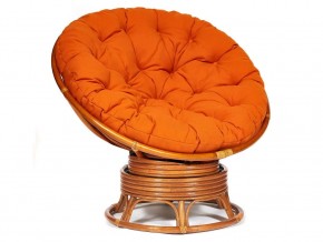 Кресло-качалка Papasan w 23/01 B с подушкой Cognac, ткань Оранжевый в Южноуральске - yuzhnouralsk.магазин96.com | фото