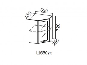 Ш550ус/720 Шкаф навесной 550/720 (угловой со стеклом) в Южноуральске - yuzhnouralsk.магазин96.com | фото