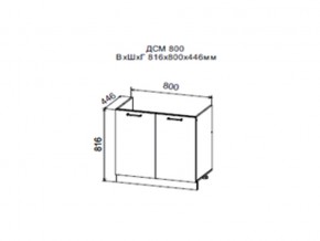 Шкаф нижний ДСМ800 под мойку в Южноуральске - yuzhnouralsk.магазин96.com | фото